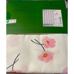 Kate Spade New York Shower Curtain Falling Peonies Floral Print 72"x72"
